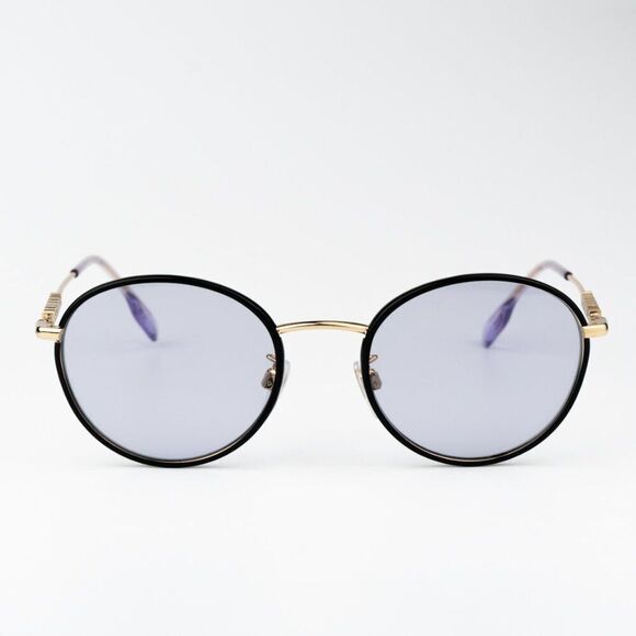 NEW Burberry BE3148D 10171A Black Gold Lillac Oval Unisex Sunglasses BE 3148D - Picture 1 of 10